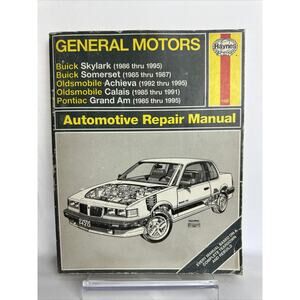 Repair Manual for Buick Skylark 86-95 Somerset 85-87 Grand Am 85-95 Calais 85-91